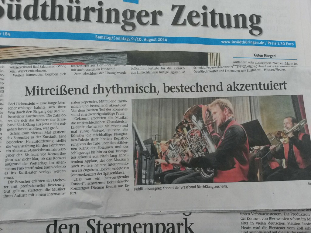 Konzert Bad Liebenstein - Südthüringer Zeitung