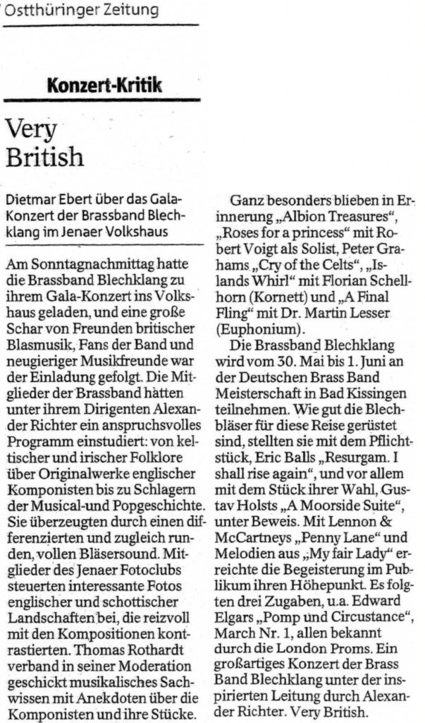 Kritik Galakonzert Very British