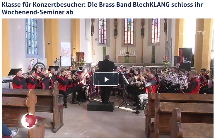 Beitrag von JenaTV über das Abschlusskonzert der Brass Band BlechKLANG zum 3. Jenaer Blechbläser-Seminar