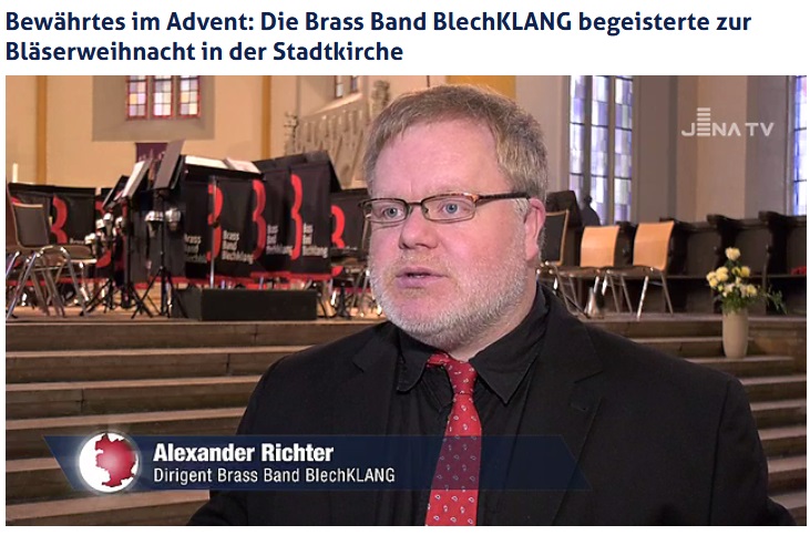 Beitrag von Jena TV über das Große Weihnachtskonzert der Brass Band BlechKLANG