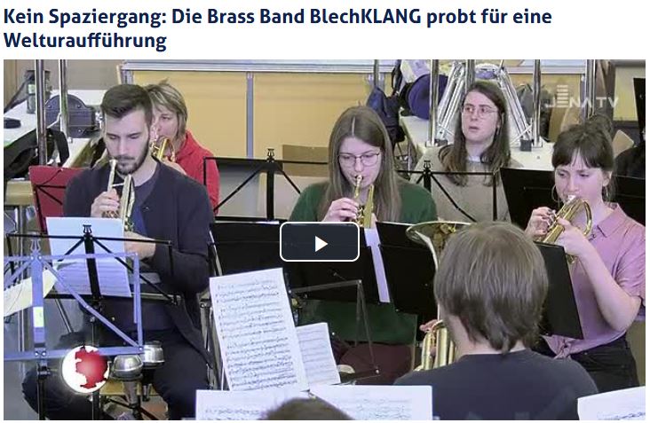 Beitrag von Jena TV über unsere gemeinsame Probe mit Philippe Bach für das Konzert BlechKLANGPhilharmonie mit der Jenaer Philharmonie