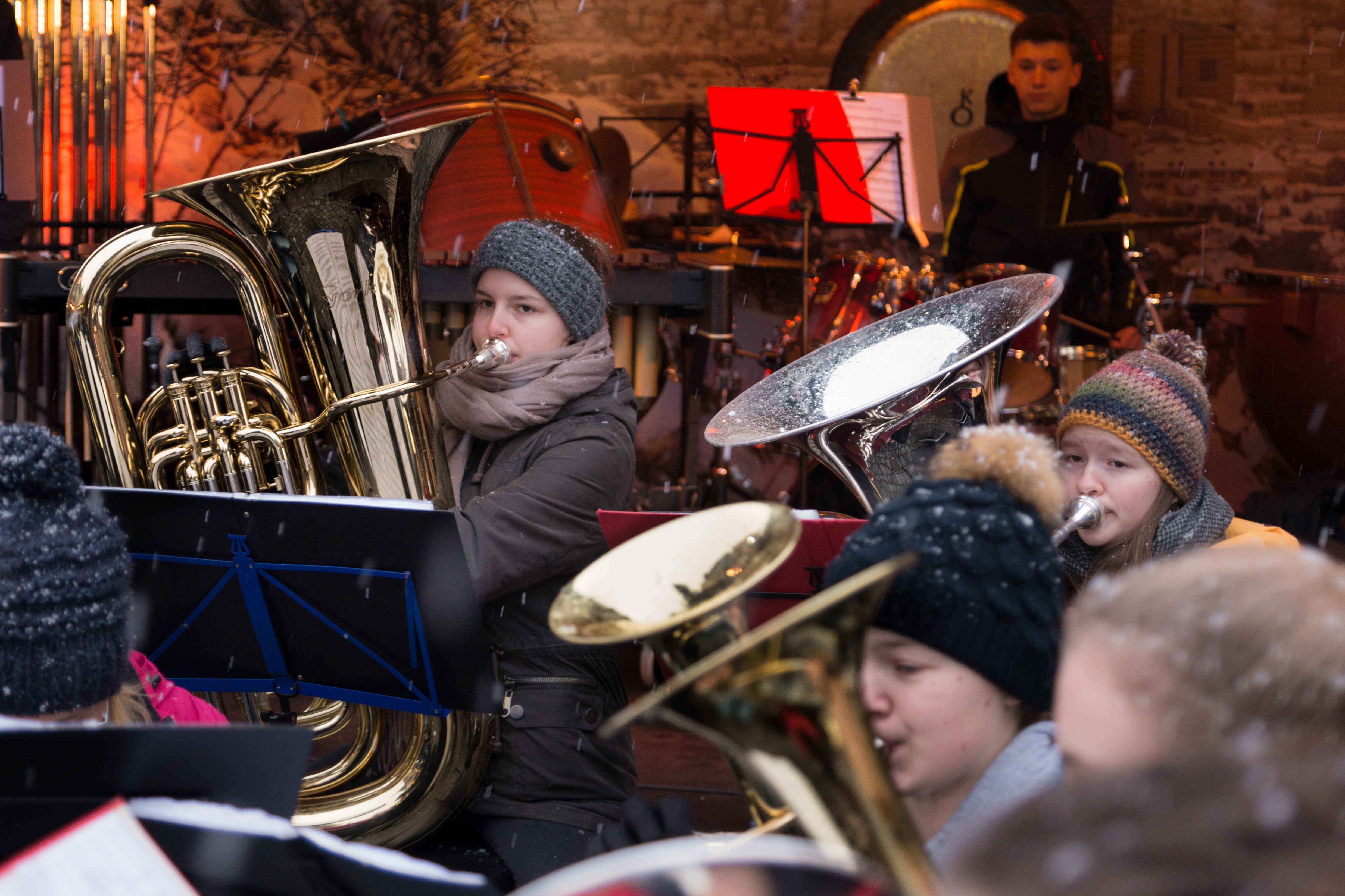 Josi beim Weihnachtskonzert der Jugend Brass Band BlechKLANG im Jahr 2018