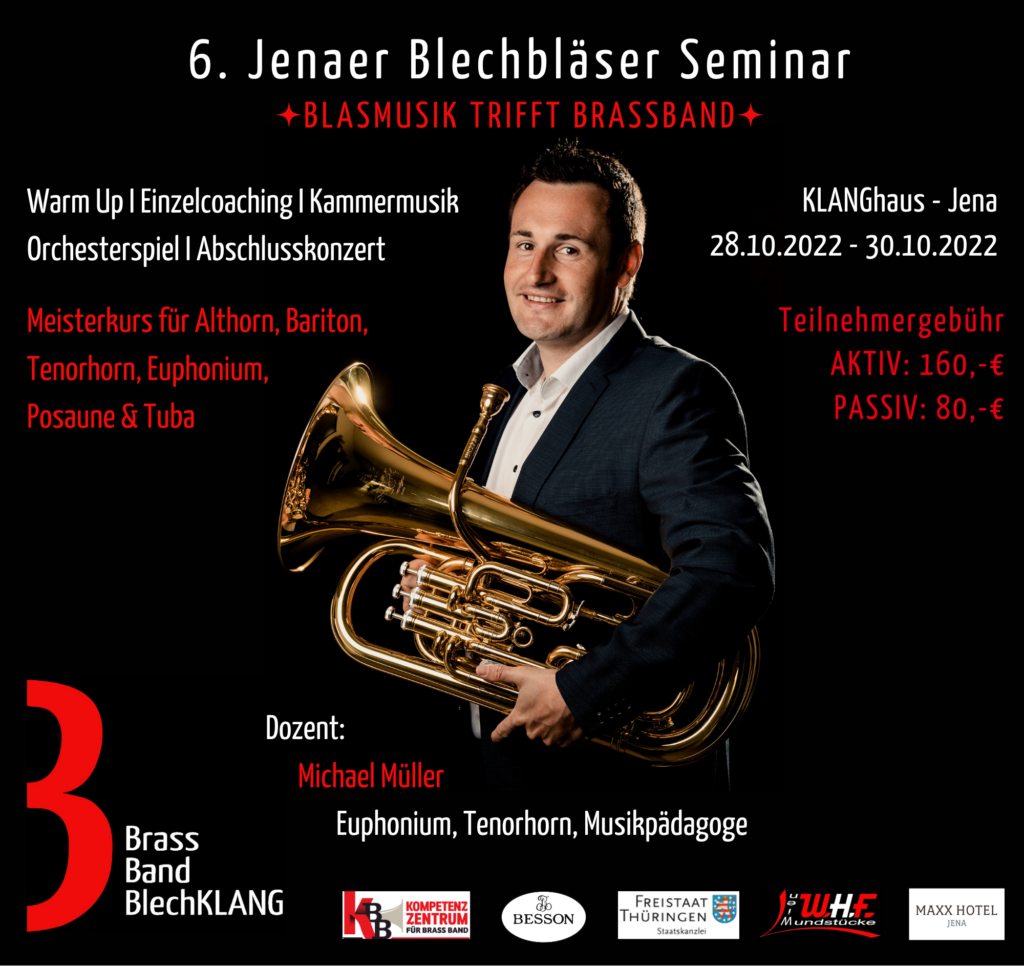 6. Jenaer Blechbläser Seminar mit Michael Müller 2022