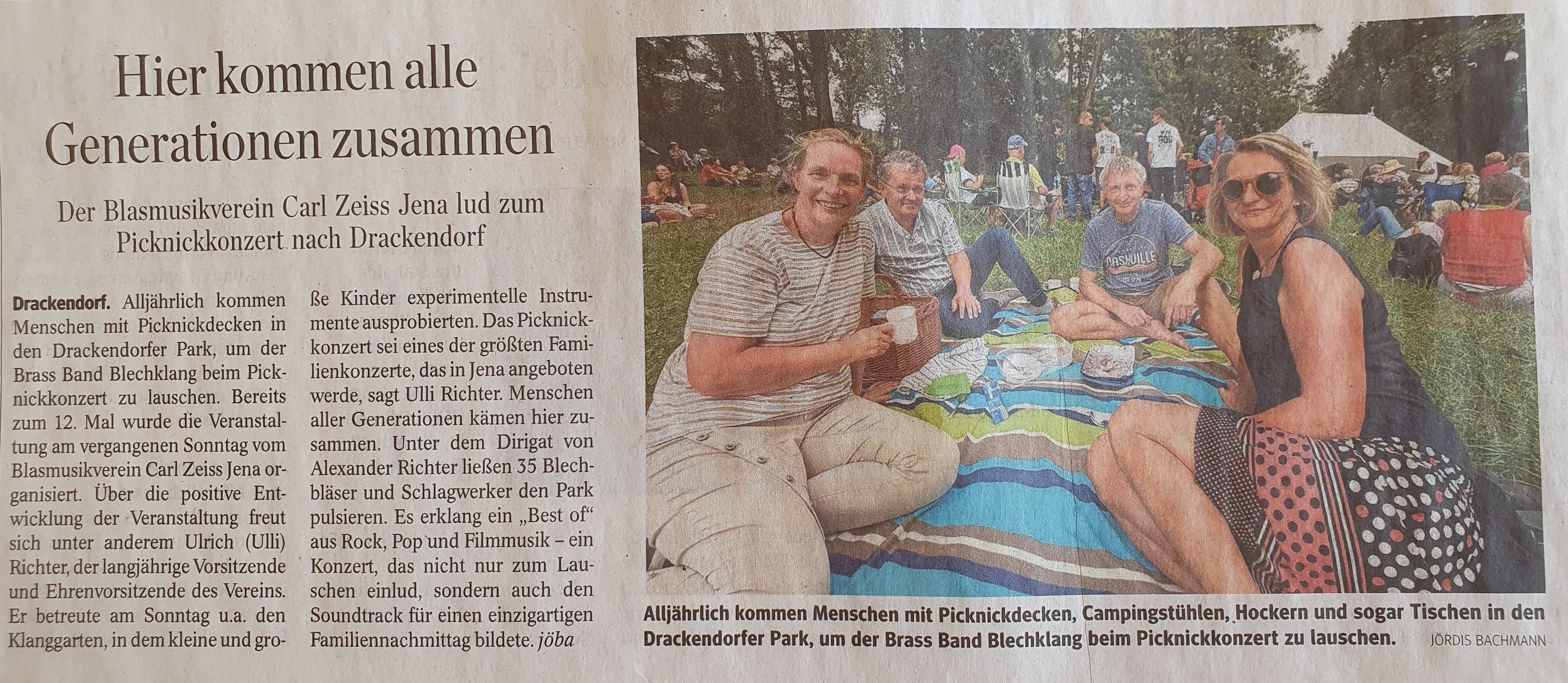 Artikel OTZ Picknickkonzert 2025 Brass Band BlechKLANG