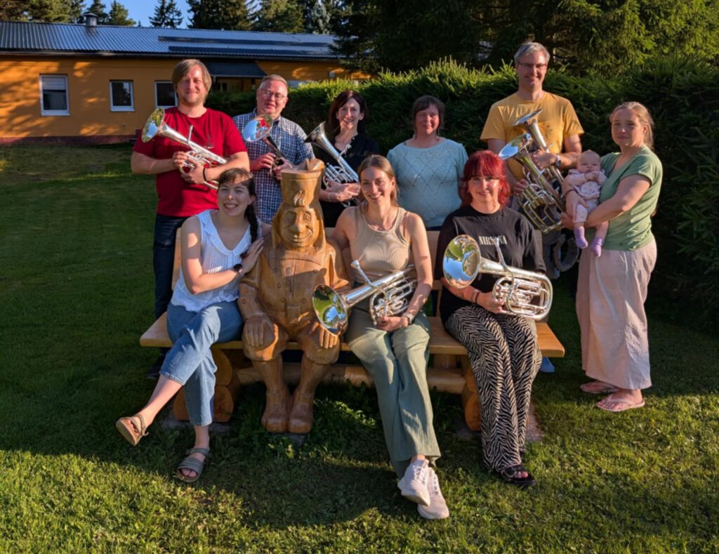 Musiker der Brass Band BlechKLANG beim ISBBC 2025