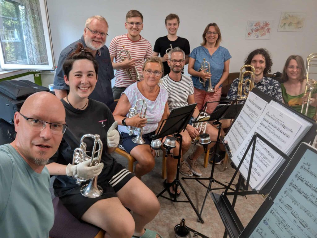 Musiker der Brass Band BlechKLANG beim ISBBC 2025