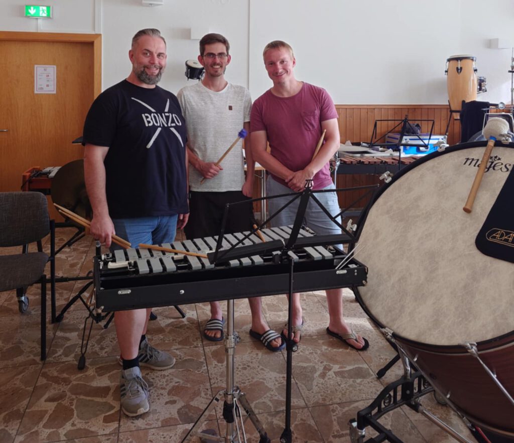 Musiker der Brass Band BlechKLANG beim ISBBC 2025